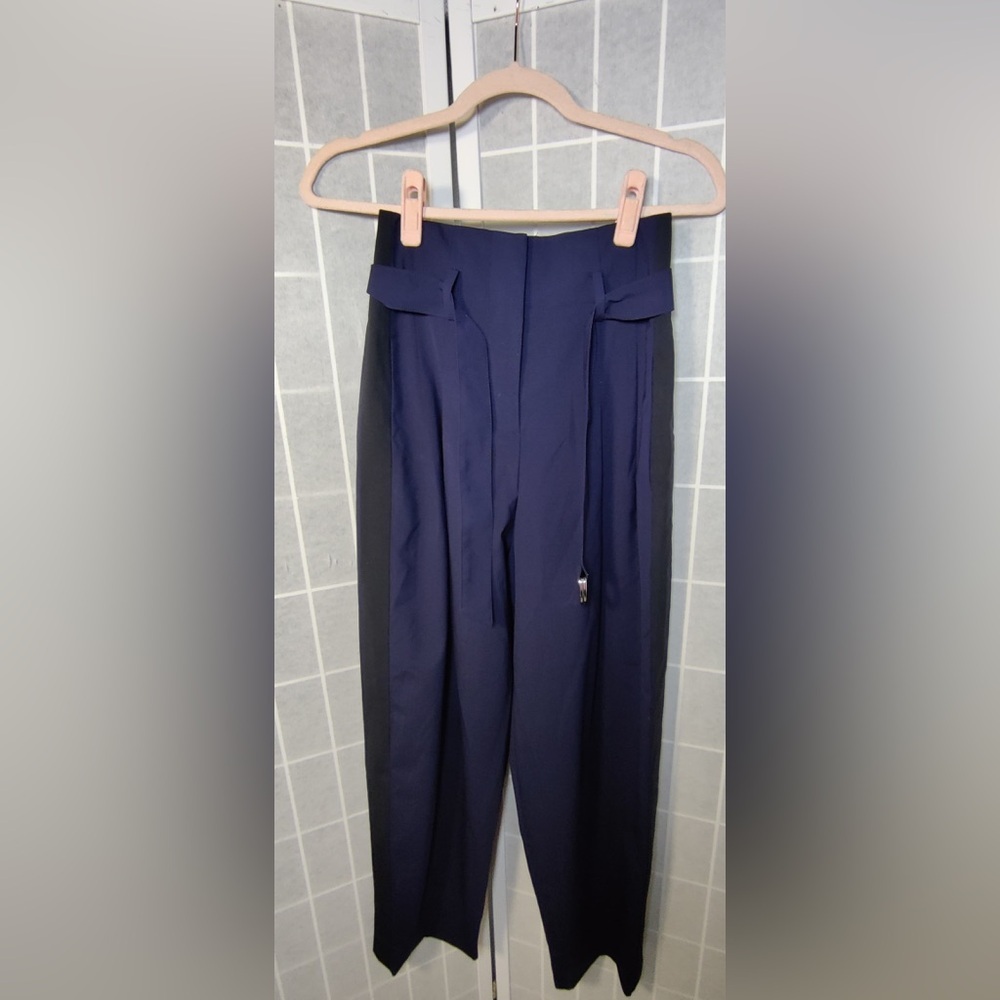 La Ligne Cocktail Wool Blend
Navy/Black Stripe Pant - Picture 5 of 5